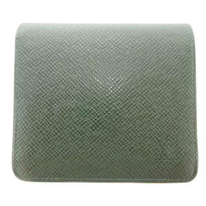 タイガ ポルトビエ 3 カルトクレディ エピセア 二つ折り財布 ウォレット ロゴ 緑 グリーン M30454