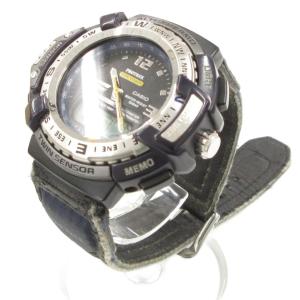 CASIO プロトレック 腕時計 PRT-71 アナデジウォッチ クォーツ シルバーカラー 紺 ネイビー /AE