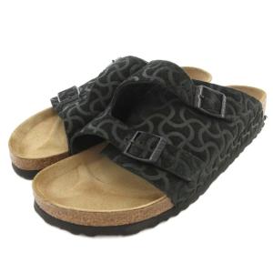 ビームス Zurich BONE PATTERN サンダル スエード 26cm 黒 /UO