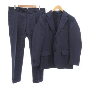 NEW BRIDGE スーツ テーラードジャケット パンツ 2B 総裏地 シャドーストライプ 38L 紺