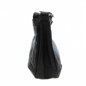 aniary バルケッタ ショルダーバッグ クロコ型押し レザー ブラック /UO