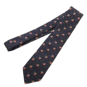 PAUL SMITH 美品 ネクタイ 絹 シルク 花柄 紺 ネイビー /FF