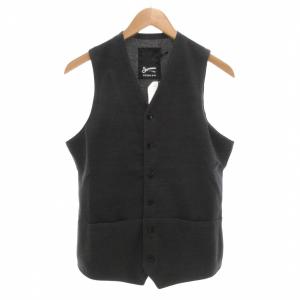 タグ付き WAISTKNIT BACK WT ジレ ベスト ニット切替 S グレー /UO