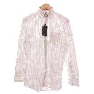 タグ付き ボタンダウンシャツ BD 長袖 ストライプ M 白系 マルチカラー /UO