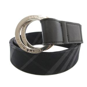 ダブルリング ベルト チェック ブラック グレー /UO