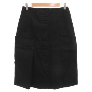 COMPACT BROKEN DRILL ロングスカート シンチバック 3 紺 ネイビー /FF