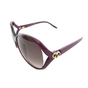 GUCCI ラブリーハート サングラス バタフライ セルフレーム 6213 パープル GG3525 /UO