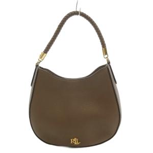 ハンドバッグ ショルダー 2WAY レザー 本革 茶系 /UO