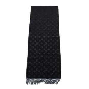 23年製 エシャルプ モノグラム グラディエント マフラー カシミヤ ウール M71607 ブラック