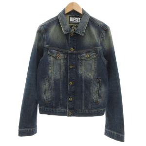 Brave デニムジャケット Gジャン バック刺繍 ヴィンテージ加工 L ブルー系 /UO