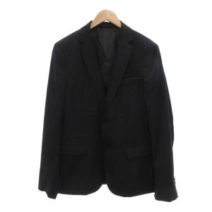 brave テーラードジャケット ウール 襟フリンジ加工 48 黒 /UO