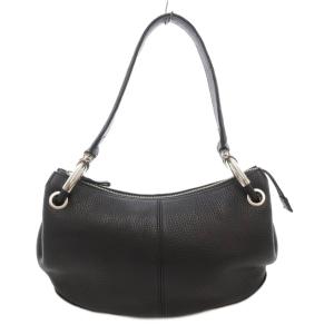 美品 ハンドバッグ ワンハンドル レザー 黒 ブラック /AE