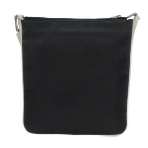 LOEWE ショルダーバッグ リピートアナグラム PVC レザートリム 黒 ブラック 白 ホワイト 070404 /UO