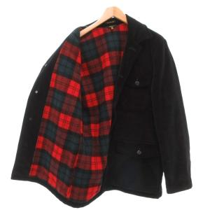 L.L.BEAN カバーオール ジャケット コーデュロイ 裏地チェック柄 M 黒 ブラック /AE