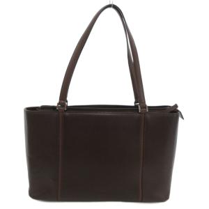 トートバッグ ビジネス レザー 内側ノバチェック ブラウン