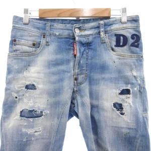 DSQUARED2 20年製 Tidy Biker Jean タイディ バイカー ジーンズ デニムパンツ 44 ライトブルー