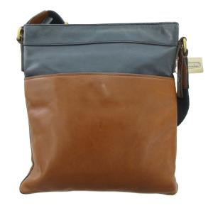 COACH ブリーカー ショルダーバッグ レザー ブラウン ダークグリーン 70993 /UO