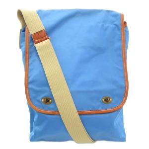 ショルダーバッグ メッセンジャー ロゴ 青 ブルー /AE