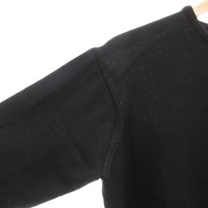 ARMANI COLLEZIONI ニット セーター クルーネック 薄手 長袖 46 黒 ブラック /AE AA