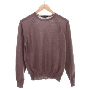 ニット セーター クルーネック 長袖 M 紫 パープル /AE AA