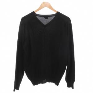 GUCCI ニット セーター Vネック 長袖 S 黒 ブラック /AE AA