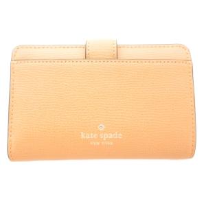 kate spade new york 美品 二つ折り財布 ウォレット ロゴ レザー ティラミスムース ベージュ /AE
