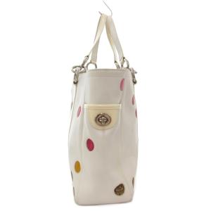 COACH ドットギャラリートートバッグ シグネチャー レザー 白 ホワイト /AE