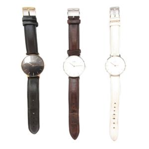 3点セット 腕時計 アナログウォッチ シルバーカラー 黒 ブラック /AE