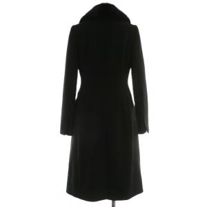 DOLCE&GABBANA チェスターコート ファー ミンク ビジュー 40 ブラック