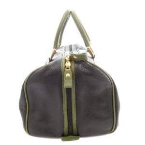 MORABITO ボストンバッグ ロゴ レザー 黒 ブラック /AE