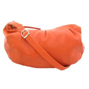 シフォン ショルダーバッグ レザー オレンジ /AE