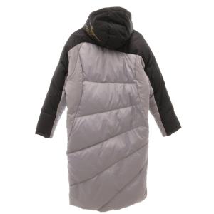 MIZUNO ダウンコート ベンチコート フード ロゴ ロング丈 M グレー /AE