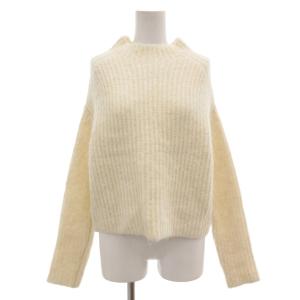 23AW ニット セーター ローゲージ アルパカ混 長袖 32 XS アイボリー /AE