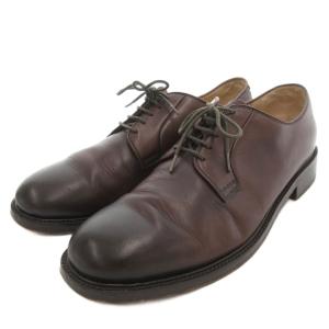 ダービーシューズ ドレスシューズ 革靴 レザー 7.5 茶 ブラウン /UO