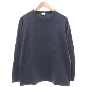 LOOPWHEELER 3点セット Tシャツ ロンT クルーネック 無地 長袖 M L 白 ホワイト 紺 ネイビー /AE