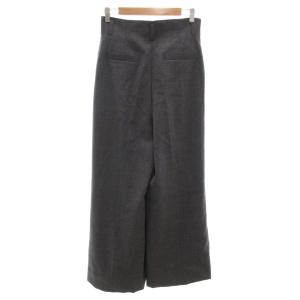 LANVIN COLLECTION ハイウエスト ワイドパンツ メタルボタン 38 グレー /UO
