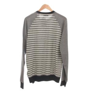 EMPORIO ARMANI UNDERWEAR タグ付き クルーネック セーター ラグランスリーブ 長袖 ボーダー M 紺系 /UO