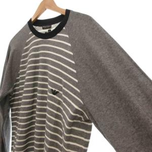EMPORIO ARMANI UNDERWEAR タグ付き クルーネック セーター ラグランスリーブ 長袖 ボーダー M 紺系 /UO