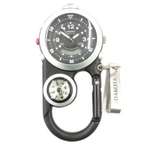 ジャンク品 Angler 2 カラビナウォッチ カラビナ時計 アナログ クォーツ シルバーカラー 黒 ブラック