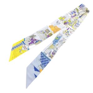 LA MAISON DES CARRES ツイリー 絹 シルク 水色 ライトブルー /UO