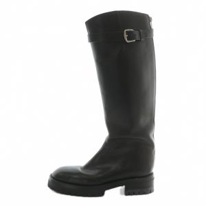 ANN DEMEULEMEESTER ロングブーツ 39.5 ブラック