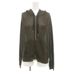 23SS OPTICAL フードカーディガン パーカー ニット 長袖 4 カーキ /UO