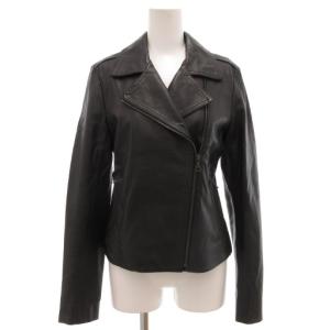 18AW ダブルライダースジャケット 革ジャン レザージャケット 羊革 S 黒 ブラック /AE