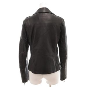 Theory 18AW ダブルライダースジャケット 革ジャン レザージャケット 羊革 S 黒 ブラック /AE