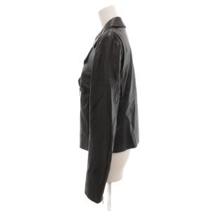 Theory 18AW ダブルライダースジャケット 革ジャン レザージャケット 羊革 S 黒 ブラック /AE