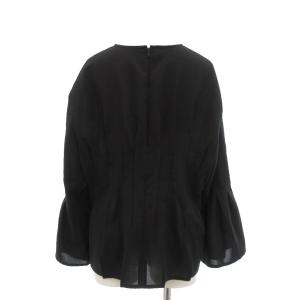ADORE 24SS ドライタッチ シアー ブラウス 長袖 38 黒 /UO
