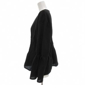 ADORE 24SS ドライタッチ シアー ブラウス 長袖 38 黒 /UO