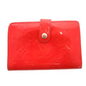 LOUIS VUITTON モノグラム ヴェルニ ポルトフォイユ ヴィエノワ 二つ折り財布 ウォレット M93528 赤 レッド /FF