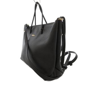 FURLA ESSENTIAL S TOTE 2WAYバッグ ショルダー ハンド レザー 黒 ブラック WB00215
