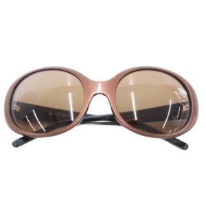 サングラス アイウェア 度なし オーバル セルフレーム 茶 ブラウン /AE